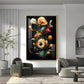 Floral Serenity Glass Finishh Vertical Wall Art
