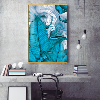 Oceanic Dreamscape Glass Finish Vertical Wall Art