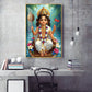 Hindu Lord Kartikeya Ji Glass Finish Vertical Wall Art