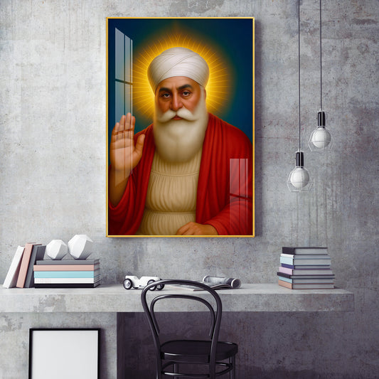 Guru's Reflection Glass Finish Vertical Wall Art