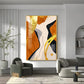Chic Abstraction Glass Finish Vertical Wall Art