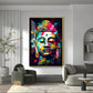 Colorful Enlightenment Glass Finish Vertical Wall Art
