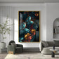 Floral Fantasy Glass Finish Vertical Wall Art