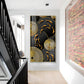 Goldfish Elegance Glass Finish Vertical Wall Art