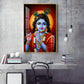 Lord Baby Krishna Glass Finish Vertical Wall Art