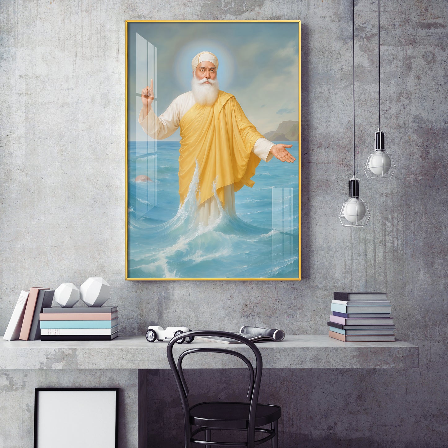 Hands of Harmony Glass Finish Vertical Wall Art