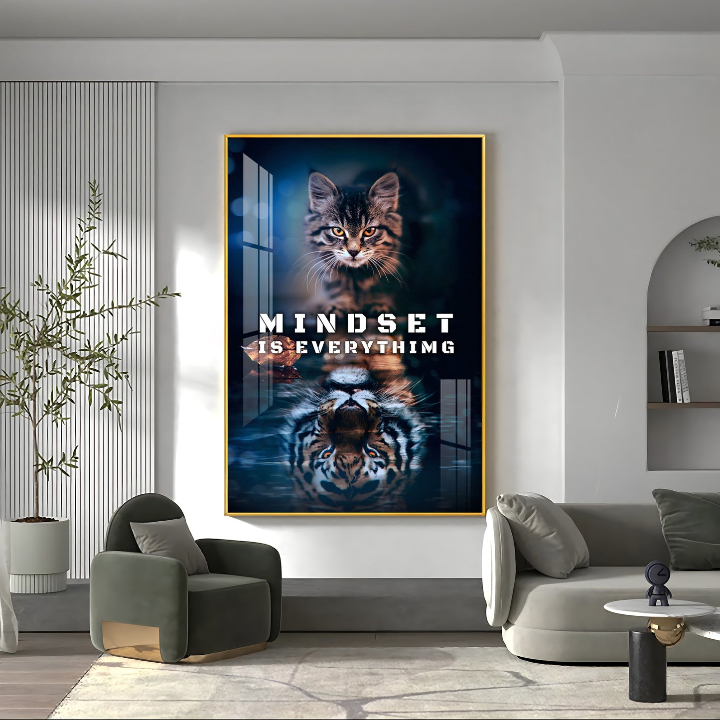 Mindset Matter Glass Finish Vertical Wall Art