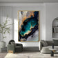 Mystic Waves Glass Finish Vertical Wall Art