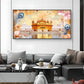 Golden Temple Glass Finish Horizontal Wall Art