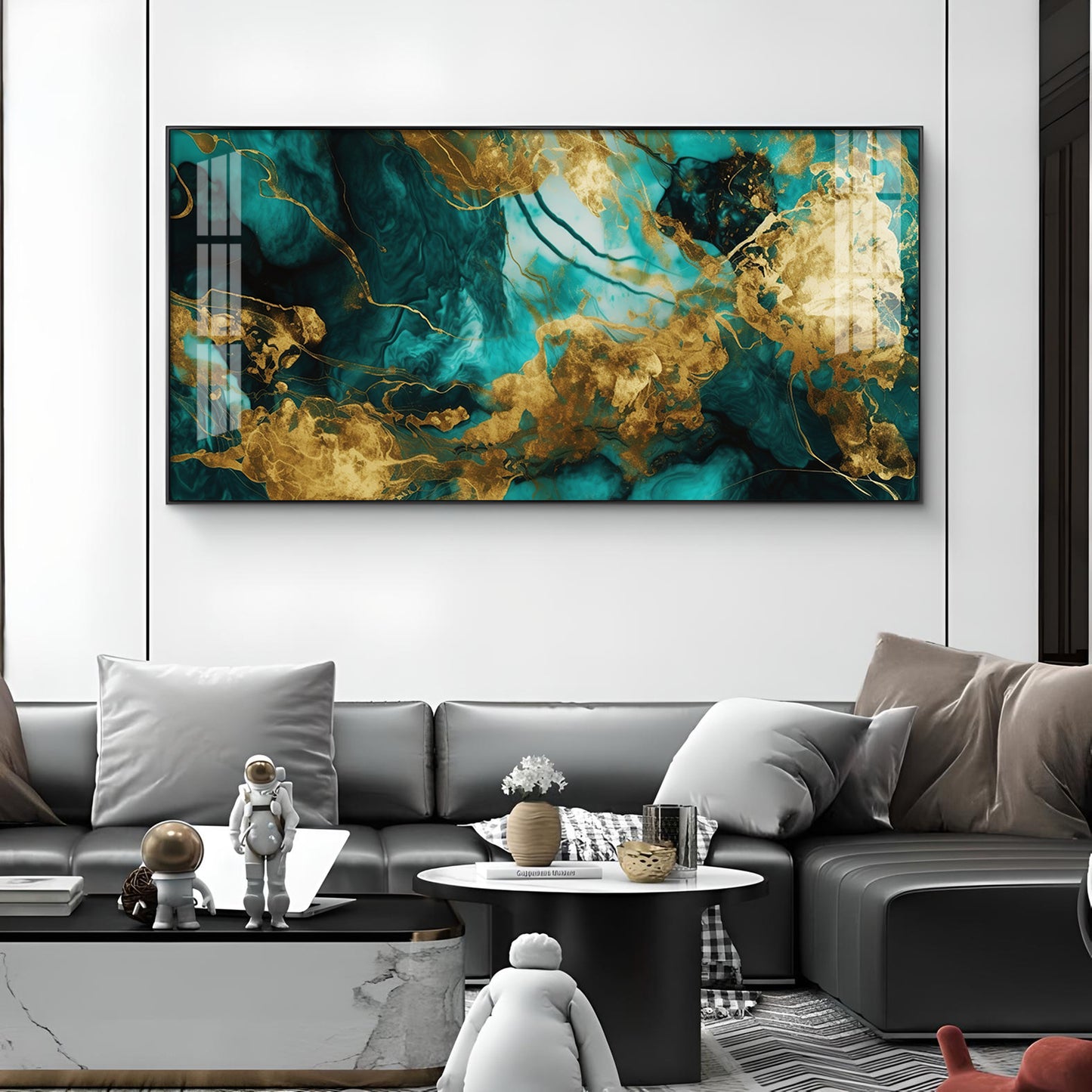 Luxe Fusion Glass Finish Horizontal Wall Art