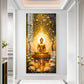 Buddha's Aura Enligtning Glass Finish Vertical Wall Art