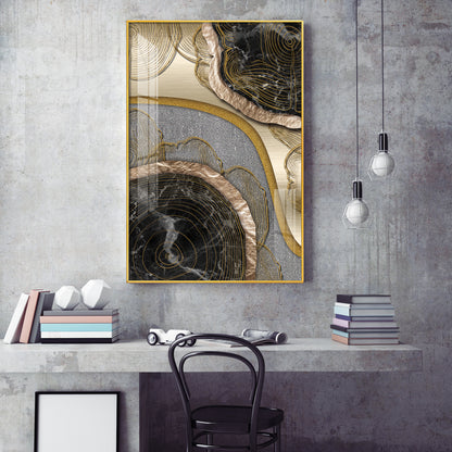 Majestic Fusion Glass Finish Vertical Wall Art