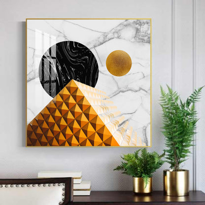 Luxe Sphere Glass Finish Square Wall Art