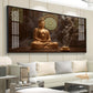 Buddha In Peace Glass Finish Horizontal Wall Art