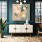 Petal Palette Glass Finish Square Wall Art