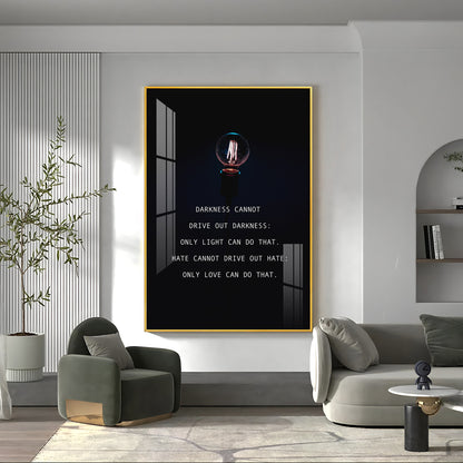 Illuminating Hope Glass Finish Vertical Wall Art