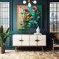 Colorful Bloom Serenity Glass Finish Square Wall Art