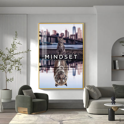 Elevate Your Mindset Glass Finish Vertical Wall Art