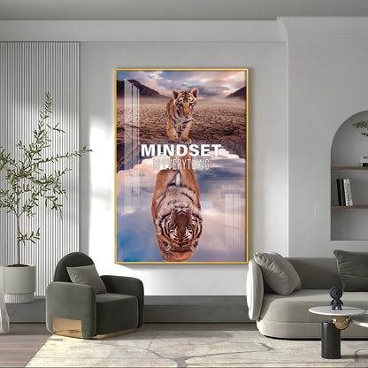 Mindset Mastery Glass Finish Vertical Wall Art