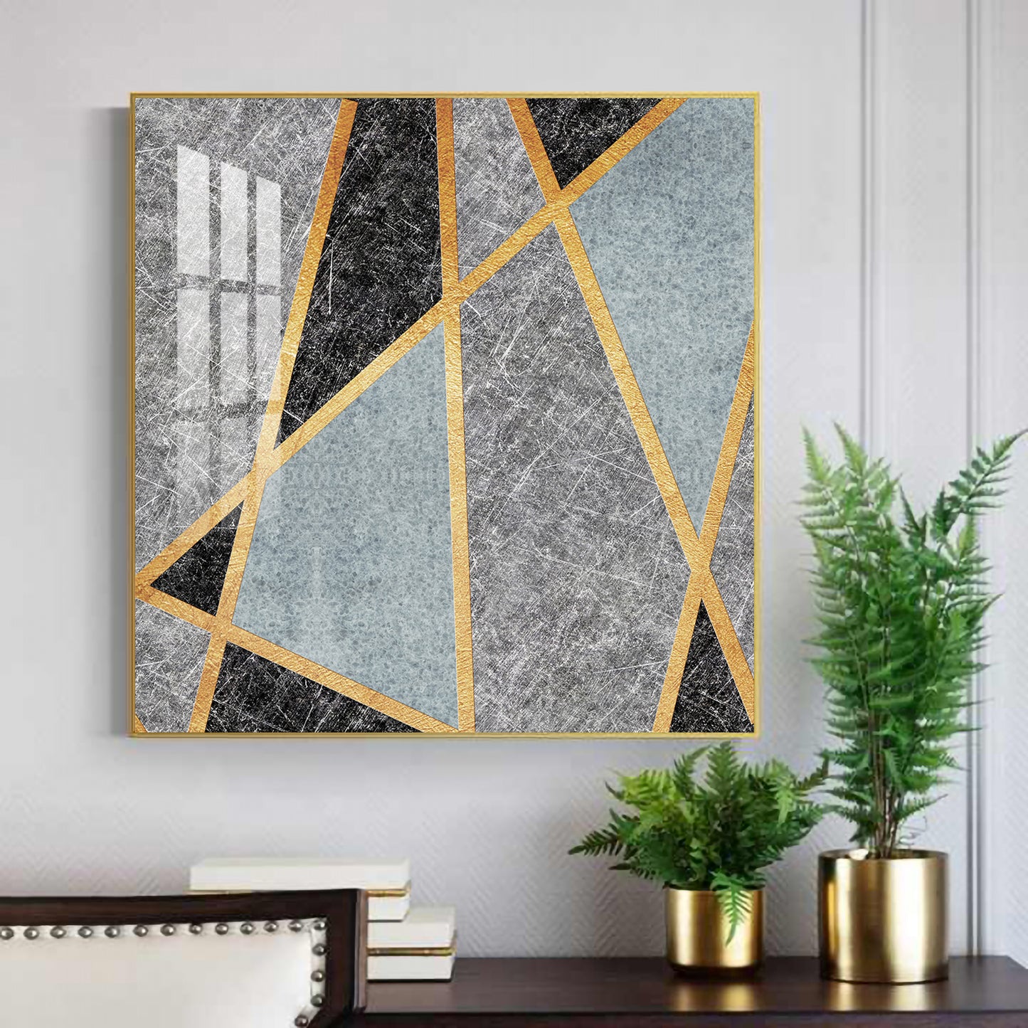 Modern Muse Glass Finish Square Wall Art