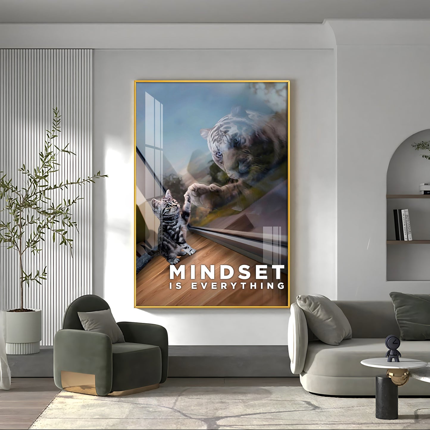 Prospective Matter Mindset Glass Finish Vertical Wall Art