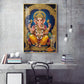 Divine Lord Ganesh Ji Glass Finish Vertical Wall Art