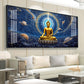 Celestrial Buddha Glass Finish Horizontal Wall Art
