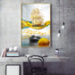 Oceanic Odyssey Glass Finish Vertical Wall Art