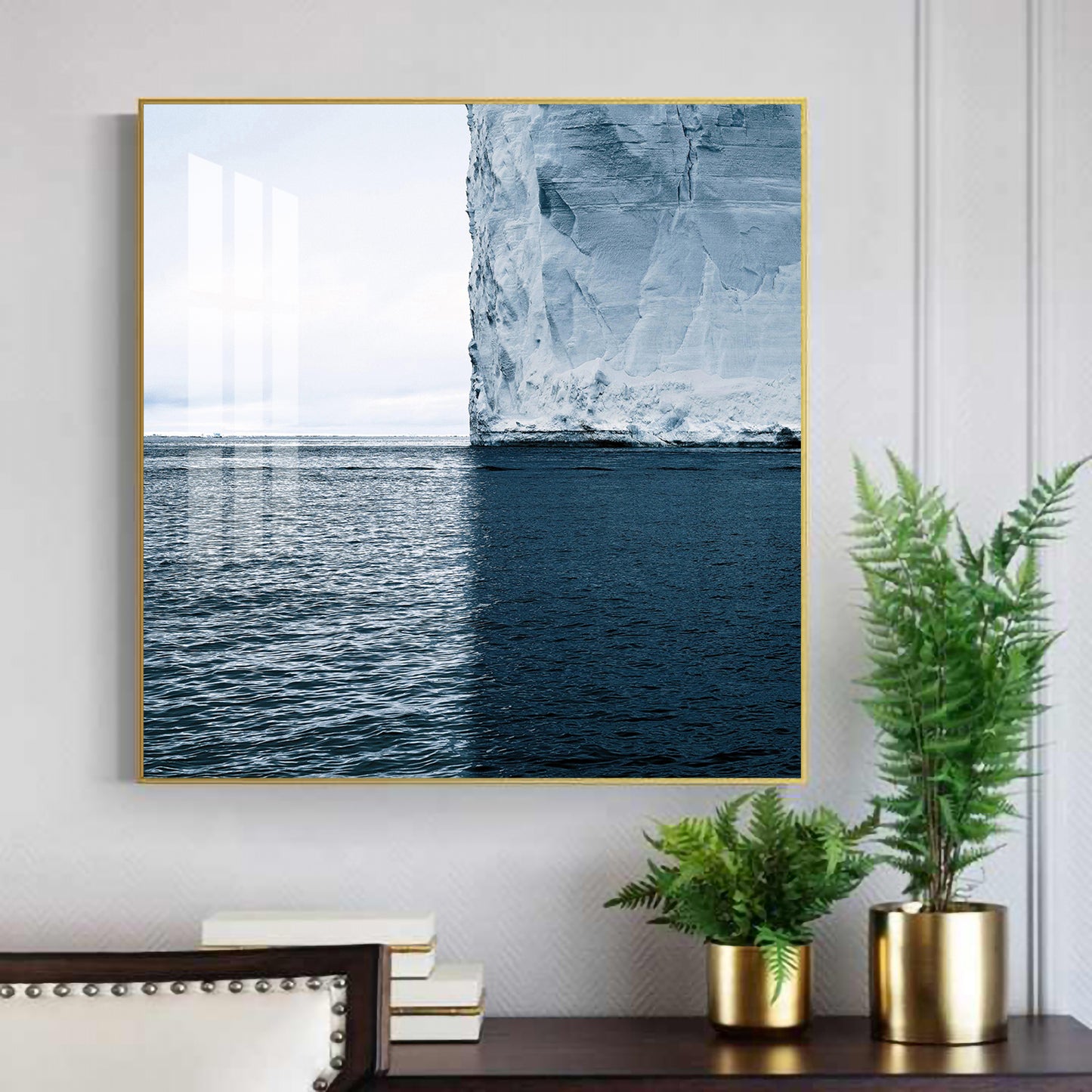 Glacial Dreamscape Glass Finish Square Wall Art