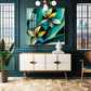 Shaded Contemporary Bloom Glass Finish Square Wall Art