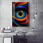 Colorful Eye Glass Finish Vertical Wall Art