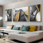 Reflective Art Glass Finish Wall Art (Set Of 3)