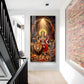 Goddess Maa Durga Glass Finish Vertical Wall Art