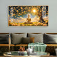 Buddha In Autum Nature Glass Finish Horizontal Wall Art