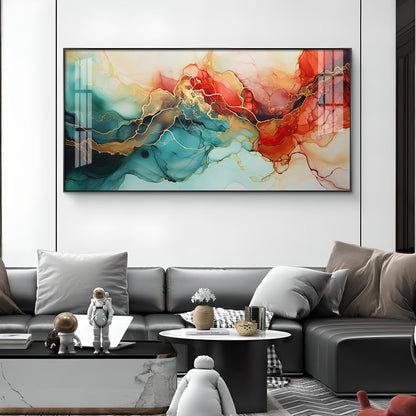 Modern Artwork Fantasy Glass Finish Horizontal Wall Art