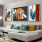 Alpha Aura Glass Finish Wall Art (Set Of 3)