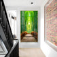 Harmony in Bamboo Trails Glass Finish Vertical Wall Art
