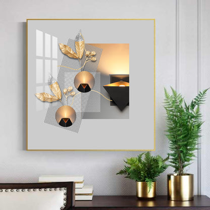 Opulent Oasis Glass Finish Square Wall Art