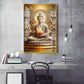 Divine Buddha Glass Finish Vertical Wall Art