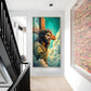 Jesus Christ Glass Finish Vertical Wall Art