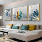 Colorful Feather Duality Glass Finish Wall Art (Set Of 3)