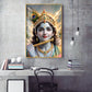 Shri Krishna Ji With Flute Glass Finish Vertical Wall Art