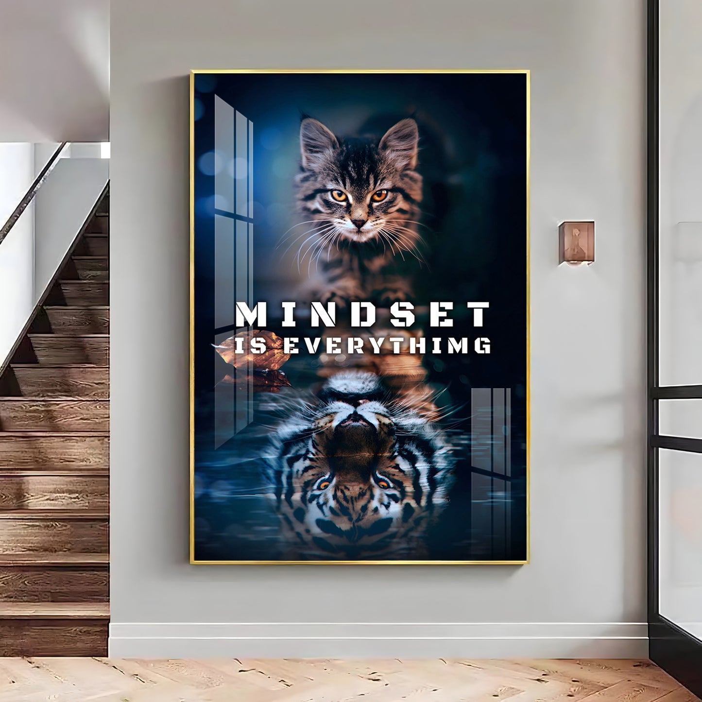 Mindset Matter Glass Finish Vertical Wall Art