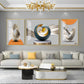3D Abstract Art Glass Finish Wall Art (Set Of 3)