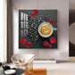 Coffee Charm Glass Finish Square Wall Art
