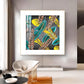 Feathered Canopy Glass Finish Square Wall Art