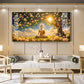 Buddha In Autum Nature Glass Finish Horizontal Wall Art
