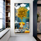 The Living Art Glass Finish Vertical Wall Art