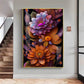 Floral Symphony Glass Finish Vertical Wall Art