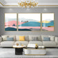 Abstraction of Desert Glass Finish Wall Art (Set Of 3)